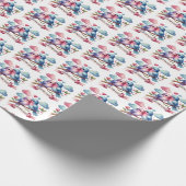 Tegels met een lief vogeltjespatroon cadeaupapier (Hoek)