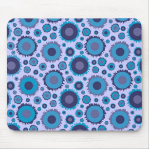 Tegels met leuke multi blauwe kleuren zonnen patro muismat