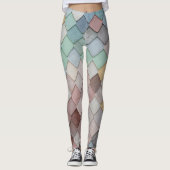 Tegels met meerdere kleuren leggings (Voorkant)