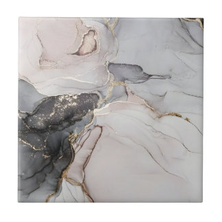 tegels met zwarte en goudvloer tegeltje