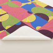  Tegels Retro 1960s Pattern Sherpa Deken (3/4)