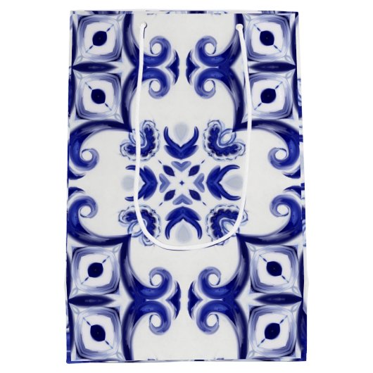 Tegels uit de Middellandse Zee, majolica, Sicilië, Medium Cadeauzakje (Achterkant)