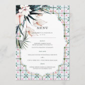 Tegels van Floral | Menu Marokkaanse tropische bru (Voorkant)