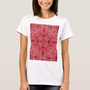Tegels van Florence in rood en watermeloensroze T-shirt
