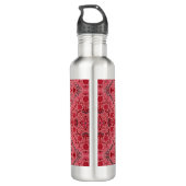 Tegels van Florence in rood en watermeloensroze Waterfles (Achterkant)