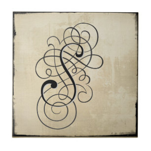 tegels van het mongram "S" Tegeltje