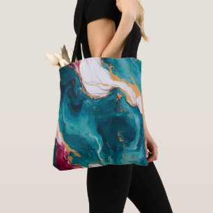 Tegels van Teal & Crimson Marmer Elegantie Draagtas