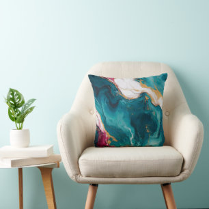 Tegels van Teal & Crimson Marmer Elegantie Kussen