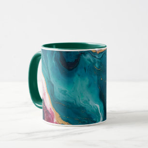 Tegels van Teal & Crimson Marmer Elegantie Mok