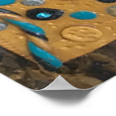 Tegels van Turquoise en Gold Mosaic Poster (Hoek)