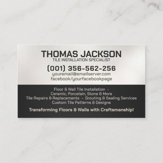 Tegelservices - Tegel Layer Visitekaartje (Achterkant)