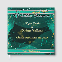 Tegeltableau met Teal & Goud Marmerontwerp