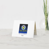 Tegeltint en gouden bloemkaartje om dank je wel te bedankkaart (Achterkant)