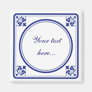 Tegeltje, kleine Nederlandse tegel Magneet