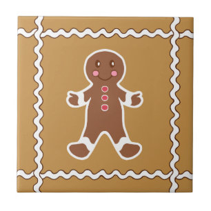 Tegeltje met peperkoekmannetje trivet