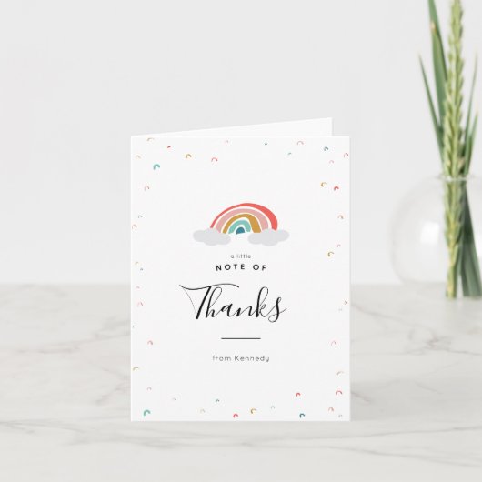 Tegeltjes met regenboogkinderen bedankkaartjes bedankkaart (Voorkant)