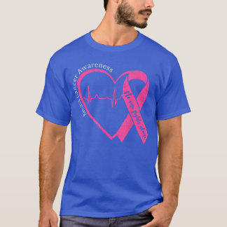 Tegemoetkoming bij borstkanker bewustzijn hart roz t-shirt