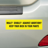 TEGEN ABORTUS? BUMPERSTICKER (Op auto)