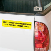 TEGEN ABORTUS? BUMPERSTICKER (Op Truck)