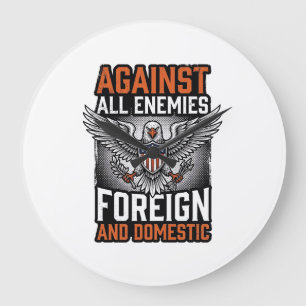 Tegen Alle Vijanden Patriottische Adelaar Shirt On Grote Klok