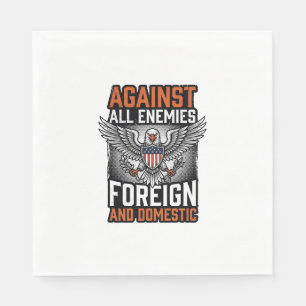 Tegen Alle Vijanden Patriottische Adelaar Shirt On Servet