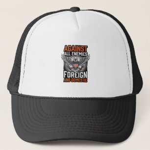 Tegen Alle Vijanden Patriottische Adelaar Shirt On Trucker Pet