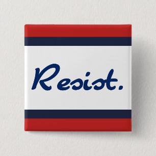 Tegen Blauwe Verzet Anti-Trump Democraten Vierkante Button 5,1 Cm