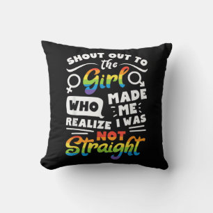 Tegen De Meisje Lesbische Trots LGBT T-shirt G Kussen
