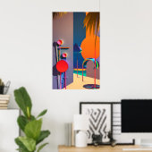 Tegen de muur poster (Thuiskantoor)