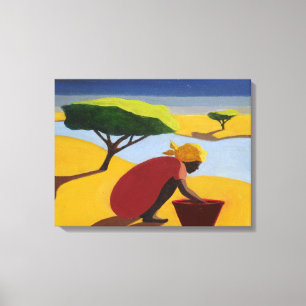 Tegen de rivier 2007 canvas afdruk