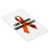 Tegen Dierenmishandeling Oranje Bewustmakingslint Magneet (Rechterzijde)