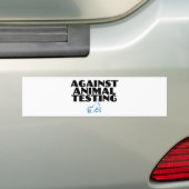 Tegen dierproeven bumpersticker (Op auto)