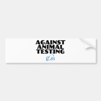 Tegen dierproeven bumpersticker
