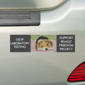 Tegen dierproeven bumpersticker (Op auto)