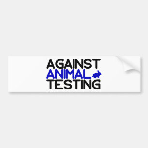 Tegen dierproeven bumpersticker