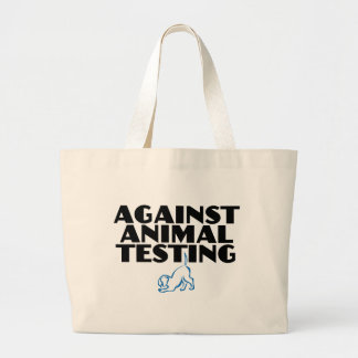 Tegen dierproeven grote tote bag