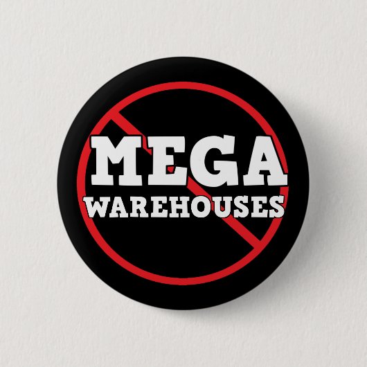 Tegen Geen nee tegen megapakhuizen     Ronde Button 5,7 Cm (Voorkant)