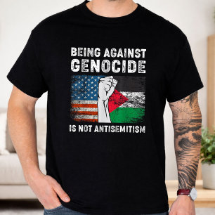 Tegen genocide zijn is geen antisemitisme t-shirt