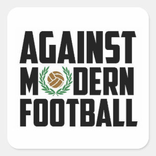 Tegen modern Football. Vierkante Sticker