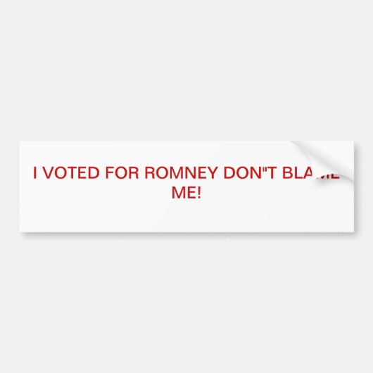 TEGEN OBAMA BUMPERSTICKER (Voorkant)