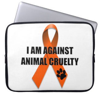 Tegen Oranje bewustzijn bij dierenmishandeling Laptop Sleeve