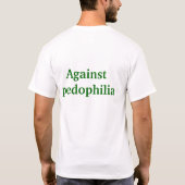Tegen pedofilie t-shirt (Achterkant)