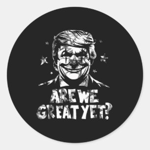 Tegen Trump zijn we een grote clown Ronde Sticker