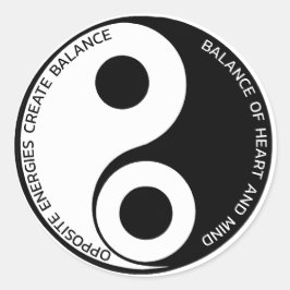 Tegengestelde energieën, Creëer Balance Yin Yang Ronde Sticker