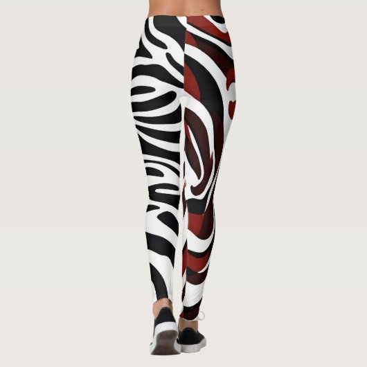 Tegengestelde Zebra Pattern Leggings (Achterkant)
