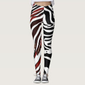 Tegengestelde Zebra Pattern Leggings (Voorkant)