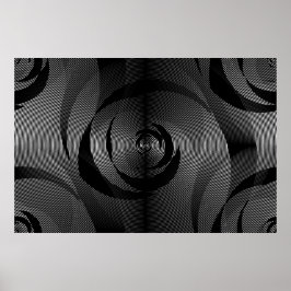 Tegenovergestelde Log/Lin spiralen convergeren 2/4 Poster