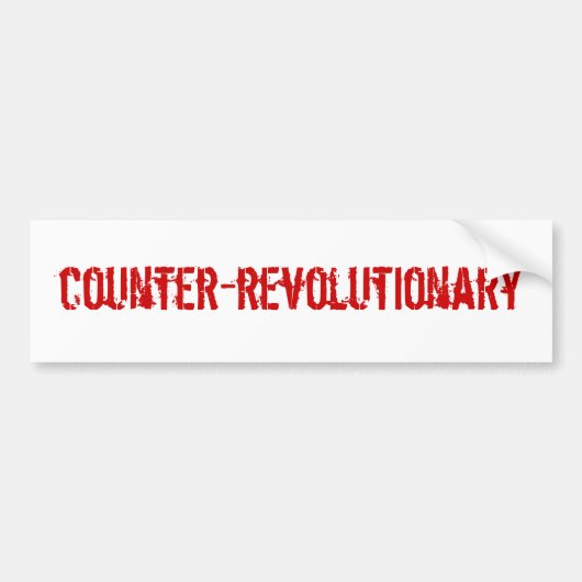 tegenrevolutionaire slager bumpersticker (Voorkant)
