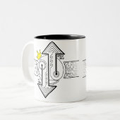 Tegensaldo (mok) tweekleurige koffiemok (Voorkant links)