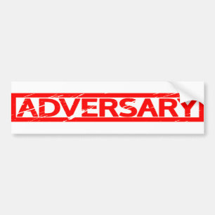 Tegenstander Stempel Bumpersticker